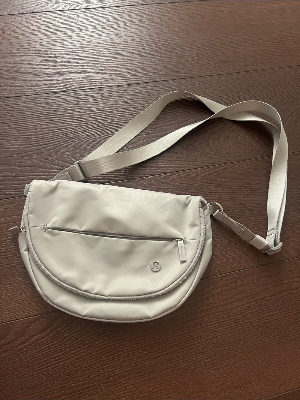 lululemon athletica Light Gray Crossbody Bag with Adjustable Strap